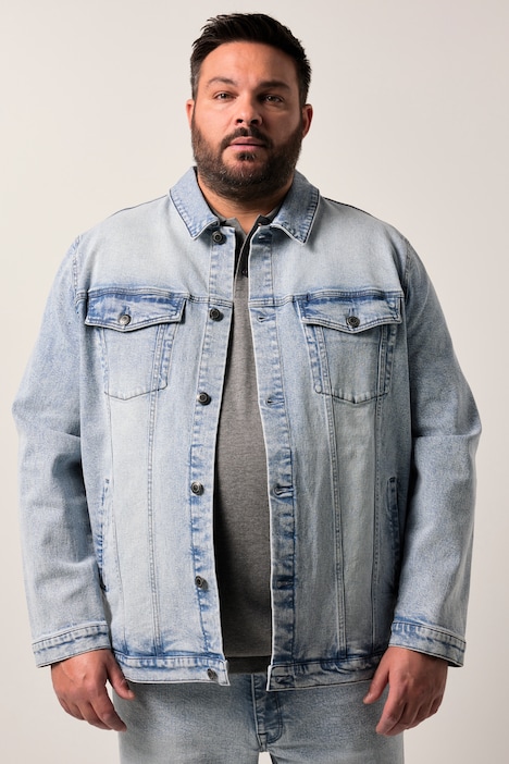 jeansjacken-herren-082ehl-1.jpg Jeansjacken Herren 5XL | Große Größen auf Happy Size – Bild 1