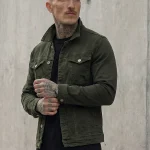 Herren Jeansjacke Khaki Bolf 200