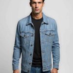 Jeansjacke für Herren | Herren | Vielseitige Passform, Brusttaschen | Alltagstauglicher Lagenlook, klassischer Schnitt | Cecile Lavelle