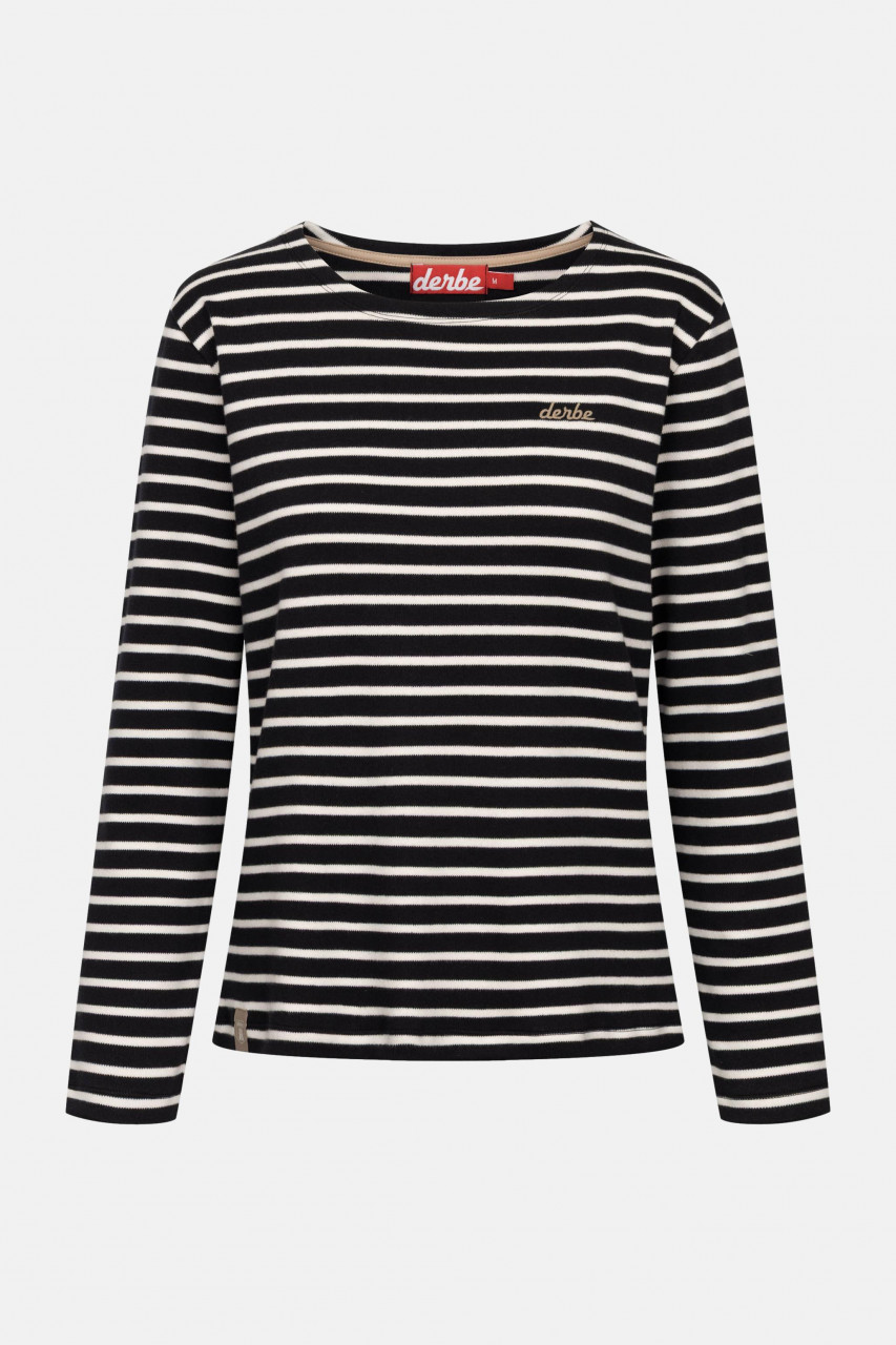 langarmshirt-damen-493npp-1.jpg Interstriped Damen Langarmshirt Schwarz Weiß GOTS Organic – Bild 1