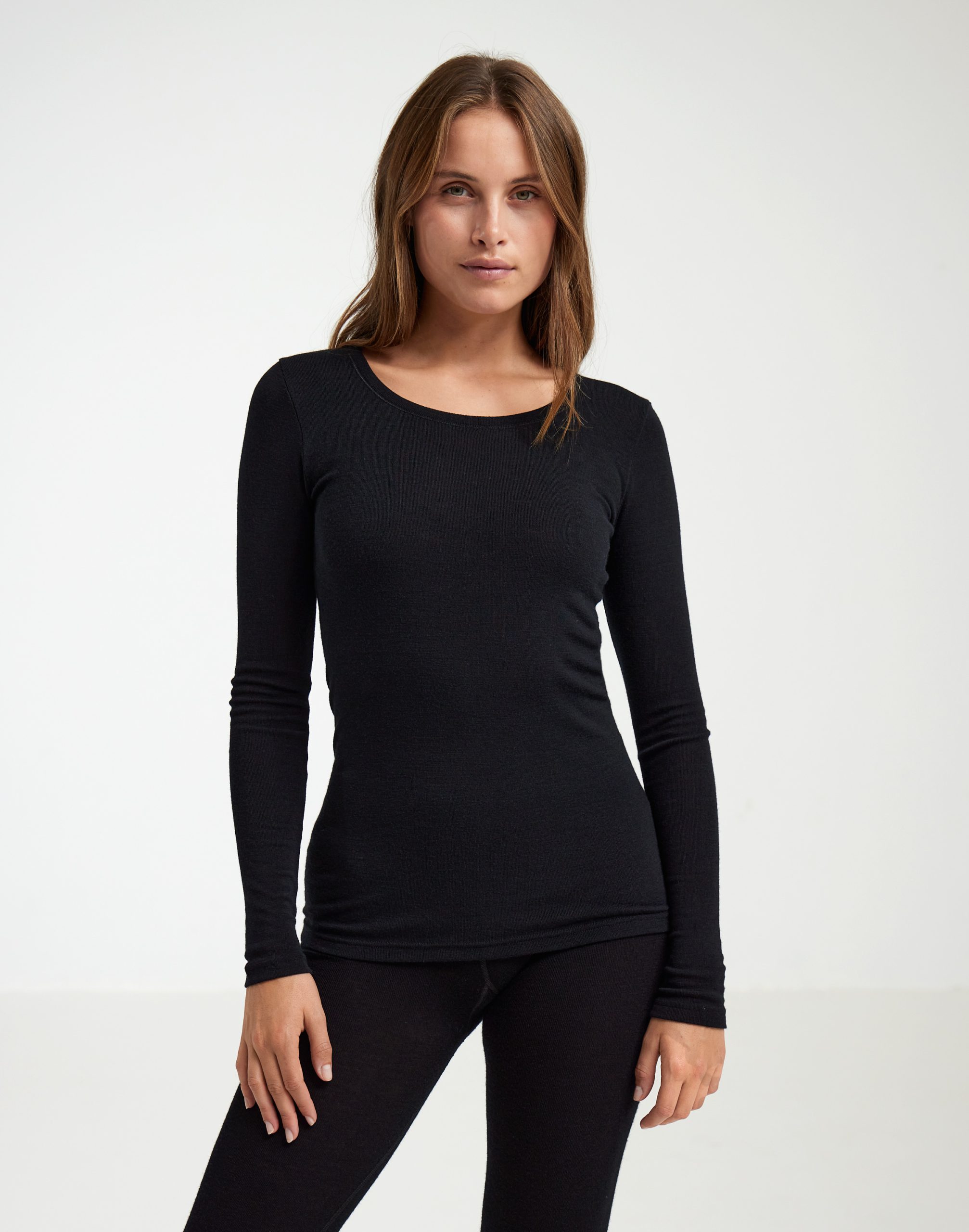langarmshirt-damen-895pls-1.jpg Merino Langarmshirt Damen in Schwarz €49.99 Dilling – Bild 1