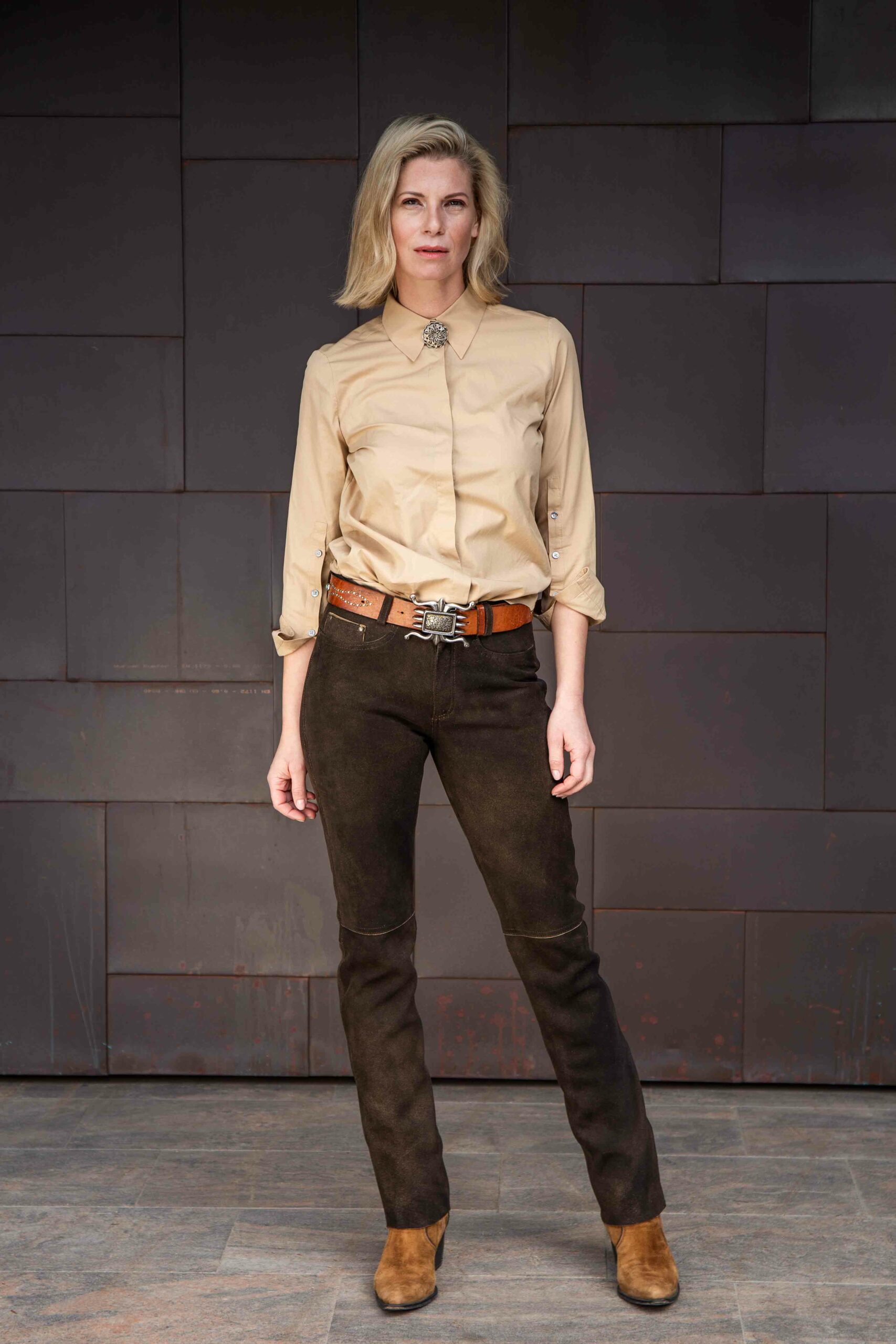 lederhosen-damen-951nan-1.jpg Hirschleder Hose Damen "Minnesota", ahorn Meindl Fashion – Bild 1