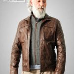leder schmidt.de kurze braune Herren Lederjacke