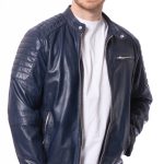 LLC 1108 blaue Herren Lederjacke von TRENDZONE | XL | LF4022.4