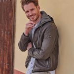 Herren engbers Lederjacke mit abnehmbarer Kapuze in Schwarzbraun kaufen 34495 | engbers.com