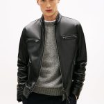 Racer Lederjacke | Schwarz | Tommy Hilfiger