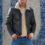 Herren Lederjacke mit Umlegekragen in Anthrazit kaufen 39276 | emilioadani.com