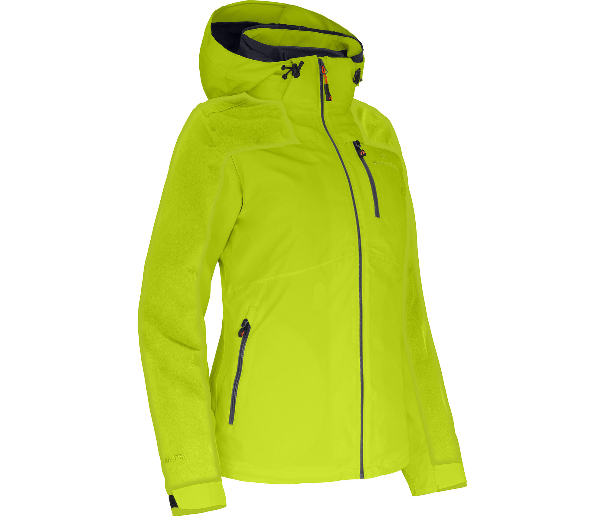 regenjacke-609xvp-1.jpg Bergson KURRIKA | Damen Regenjacke, Netzfutter, 20000 mm Wassersäule leuchtend grün – Bild 1