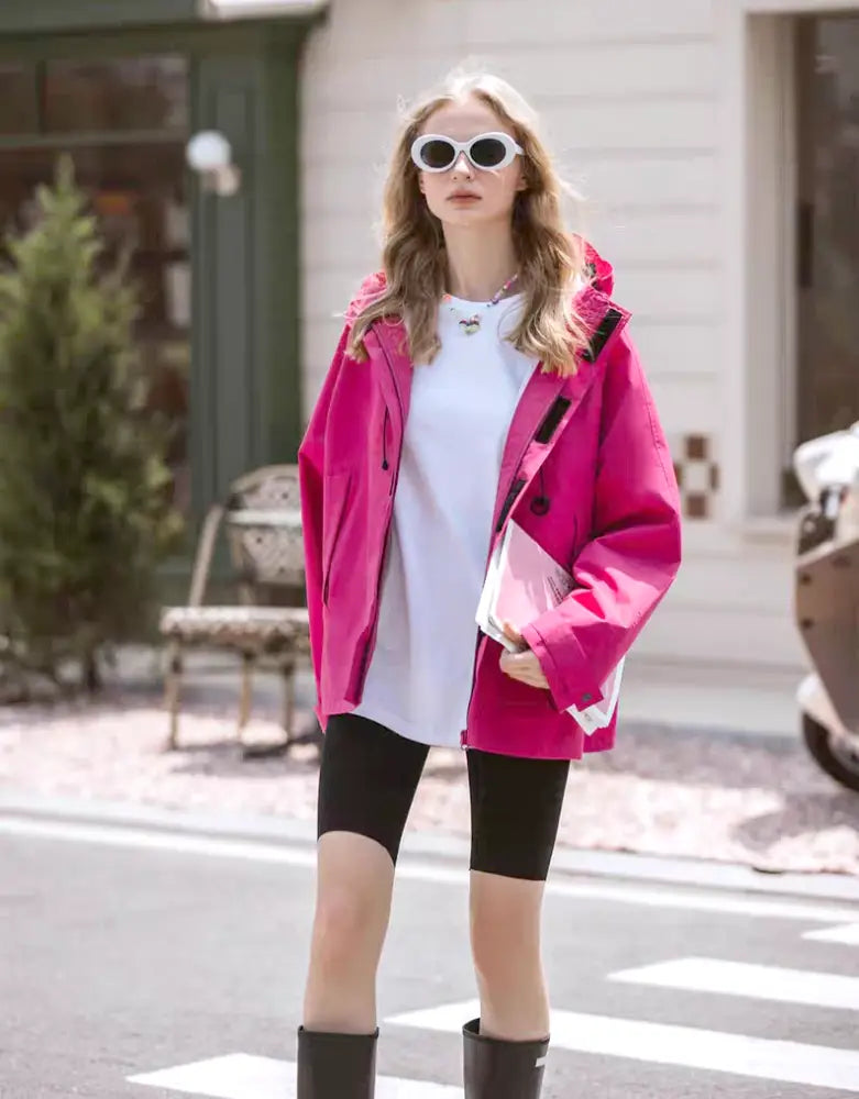 regenjacke-damen-507msq-1.jpg Weite Regenjacke Damen kurz – Bild 1