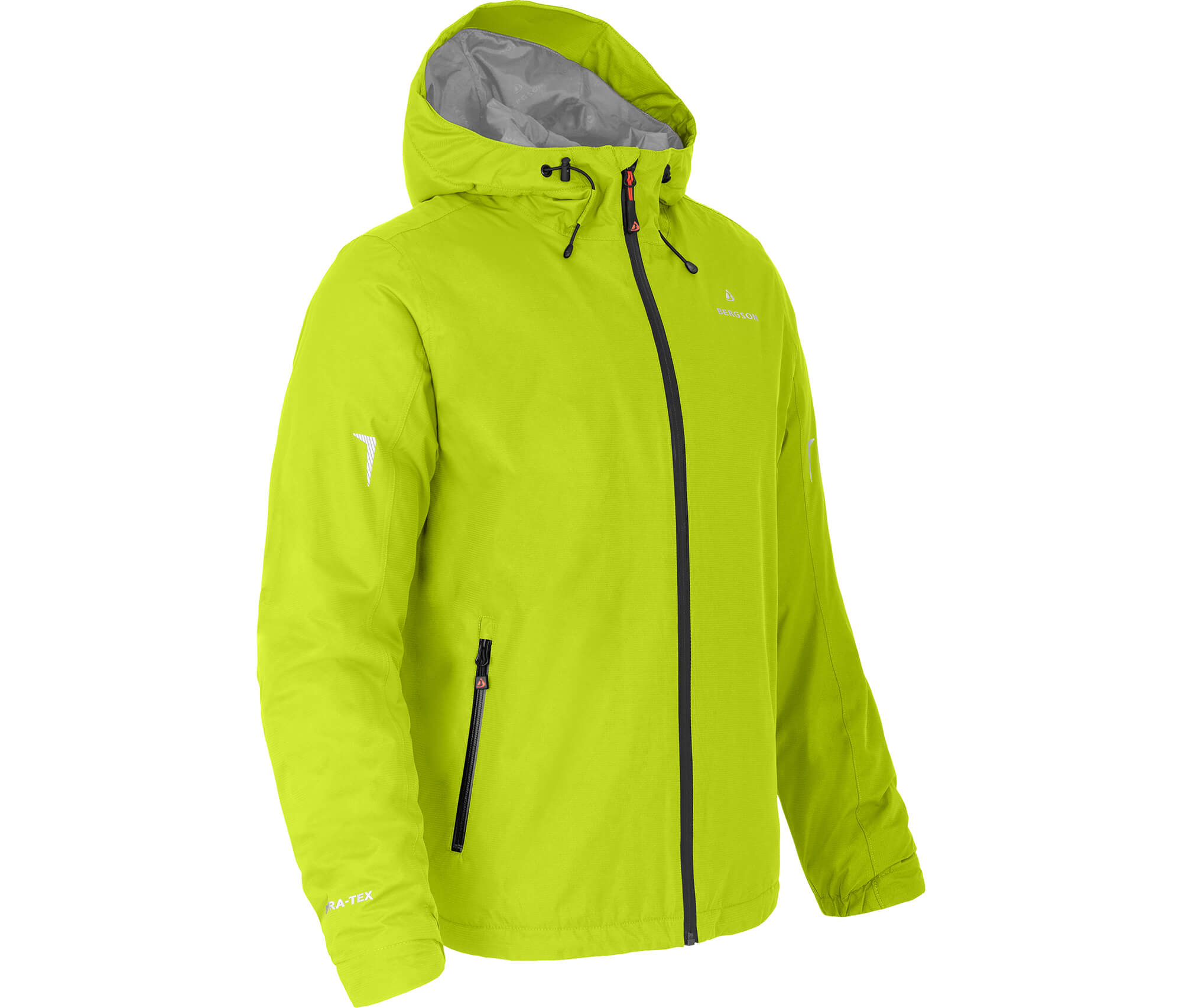 regenjacken-herren-177ooa-1.jpg Bergson EGGEN THERMO | Herren Regenjacke, leicht wattiert, 12000 mm Wassersäule leuchtend grün – Bild 1