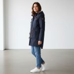 modAS Regenjacke 13309W Damen Regenmantel aus PU Wasserdichte Jacke mit Teddy Fleece Futter