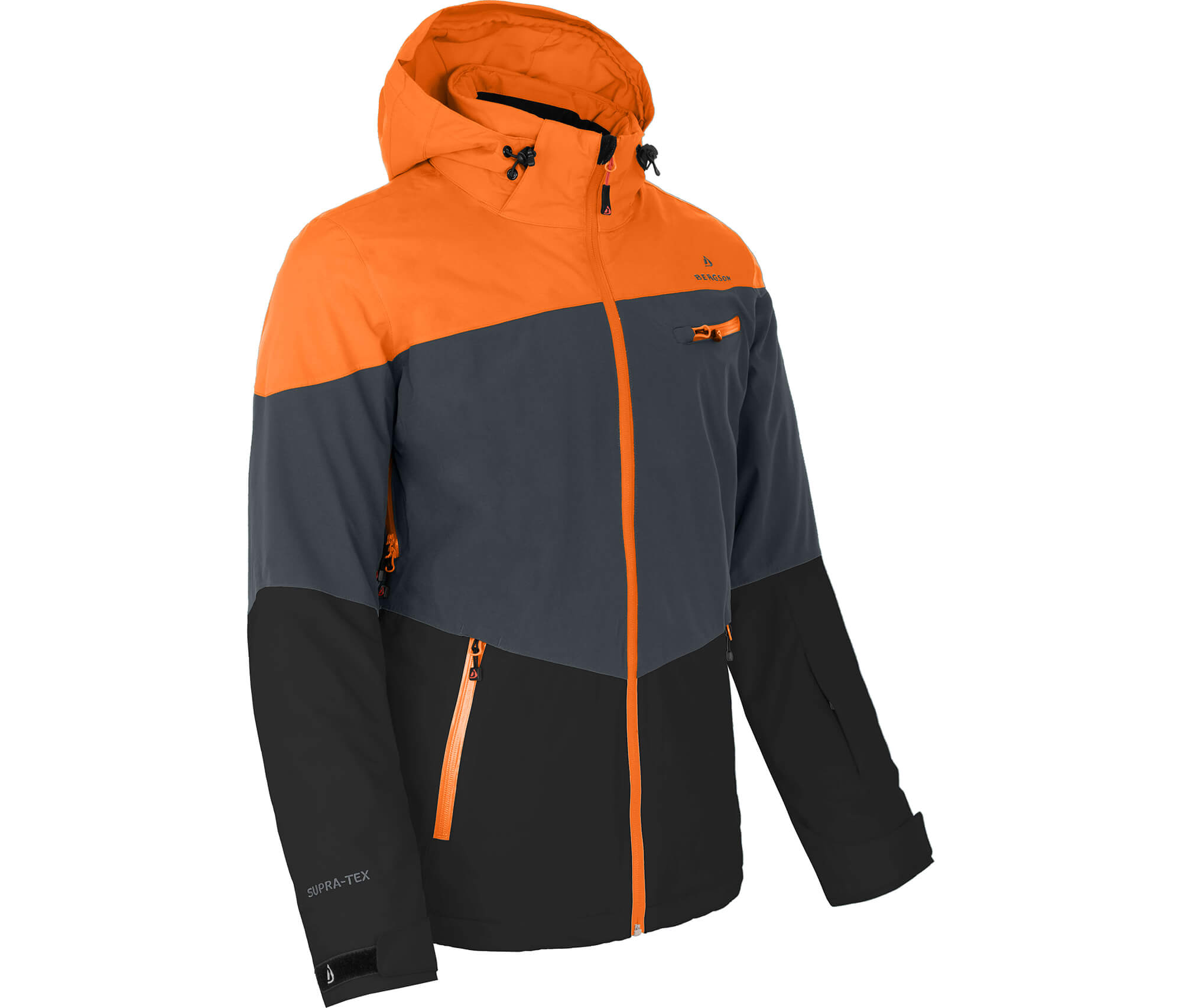 skijacke-herren-075pti-1.jpg Bergson RUKA | Herren Skijacke, wattiert, 20000 mm Wassersäule orange – Bild 1