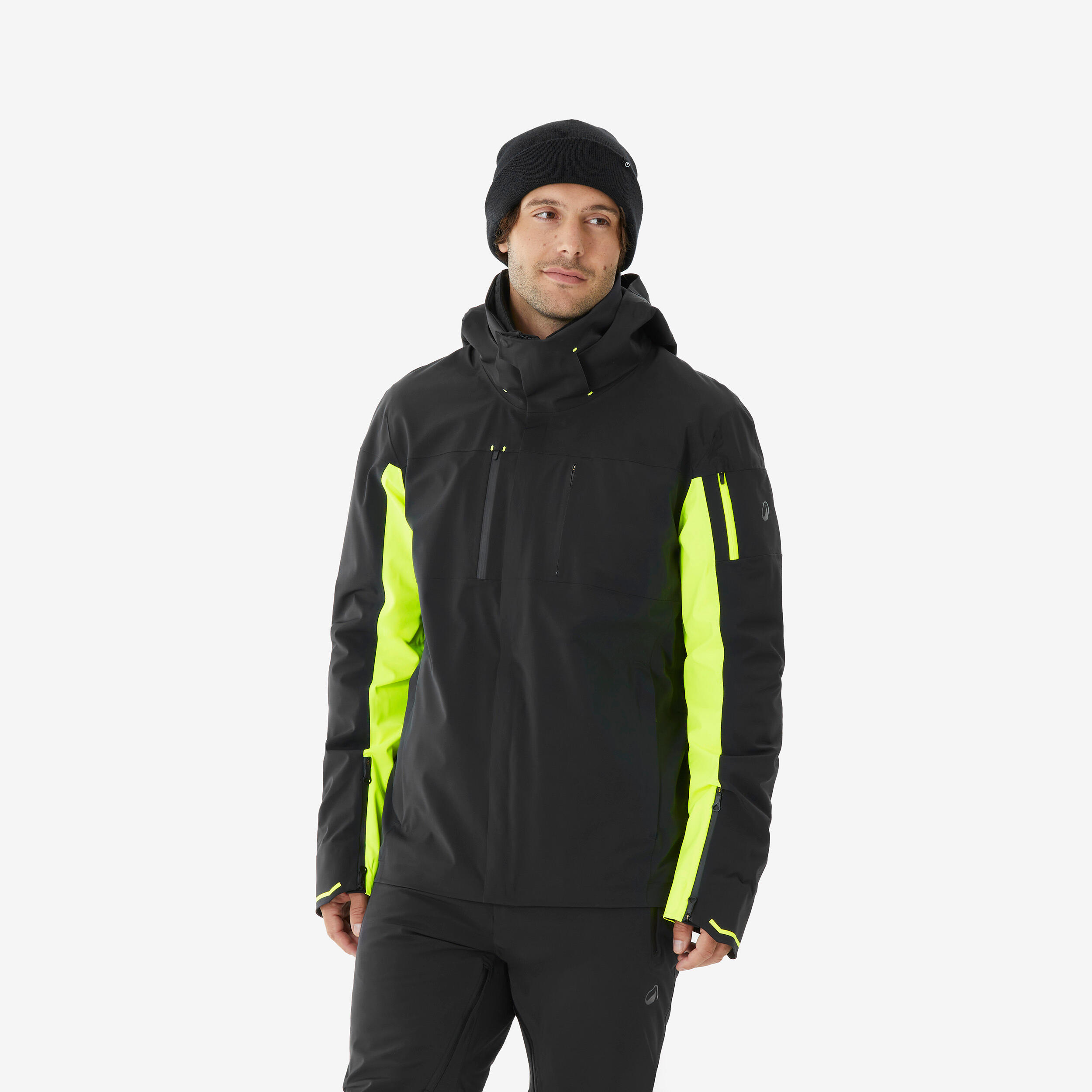 skijacke-herren-261rpm-1.jpg Skijacke Snowboardjacke Herren sehr atmungsaktiv wasserdicht 900 schwarz/gelb – Bild 1