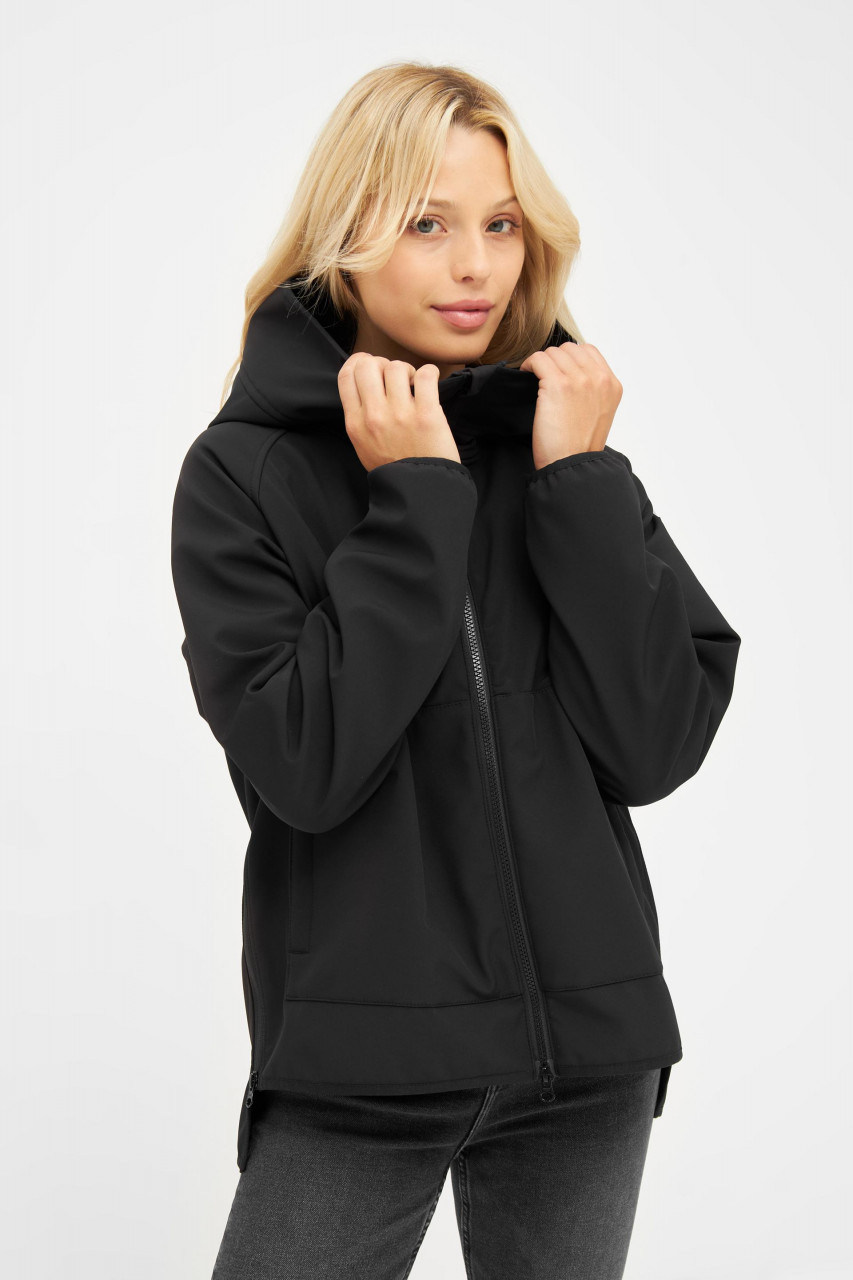 softshell-jacke-damen-345zwa-1.jpg Derbe Softshelljacke Kurz Peutby Damen Schwarz | Hanseheld.de – Bild 1