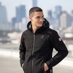 GRADNETZ atmungsaktive Outdoor Softshelljacke mit Kapuze schwarz S