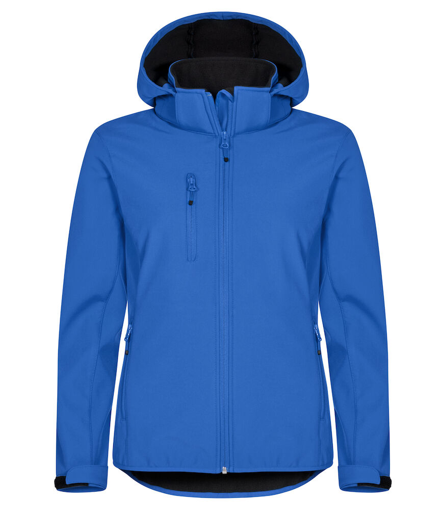 softshelljacke-damen-623uzs-1.jpg Damen Softshelljacke mit Kapuze Classic Clique® Royalblau M – Bild 1