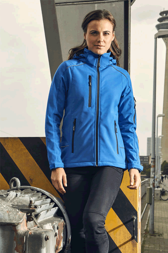 softshelljacke-damen-753cem.png Softshell Jacke Damen blau | promodoro 7855 – Bild 1