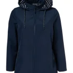 Softshelljacke mit Kapuze für Damen, dunkelblau