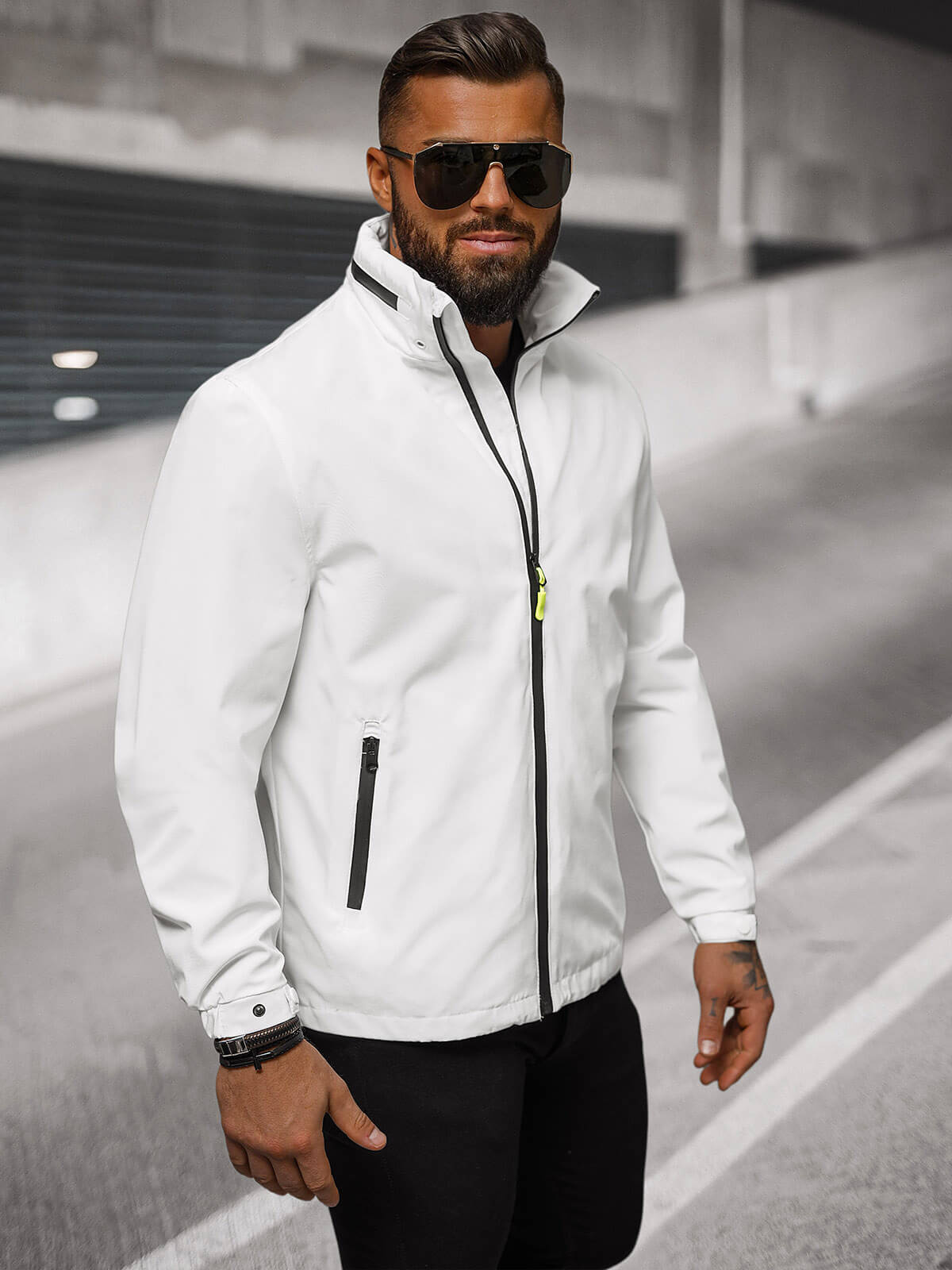 softshelljacke-herren-501euj-1.jpg Herren Softshell Jacke Weiß OZONEE JS/5M3105/281Z | OZONEE – Bild 1