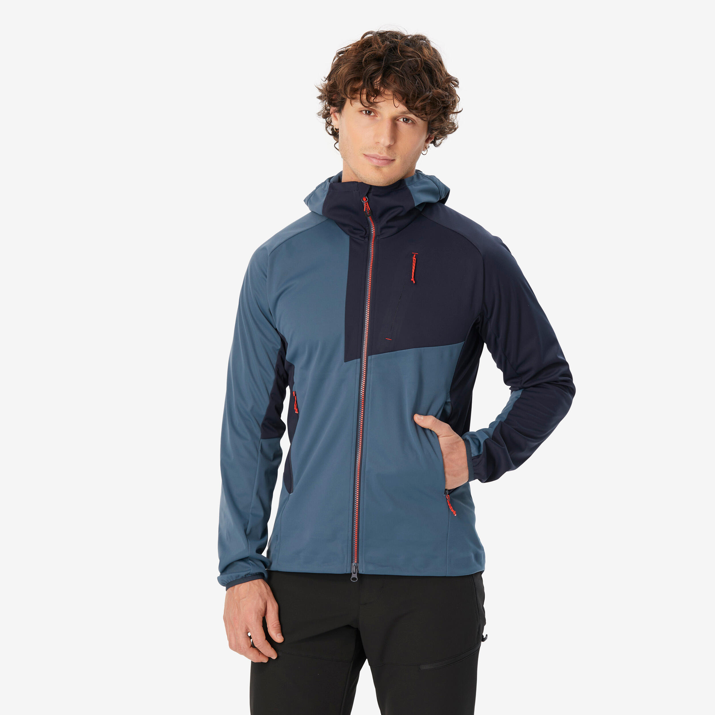 softshelljacke-herren-567nrp-1.jpg Herren Softshelljacke Alpinism Light graublau – Bild 1
