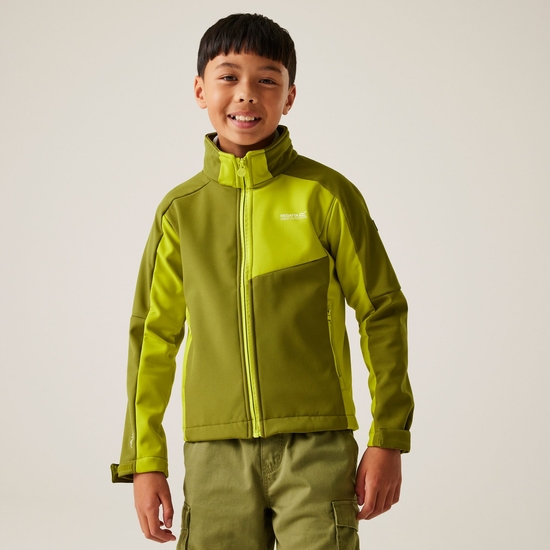 softshelljacke-kinder-374glf-1.jpg Acidity VIII Softshelljacke für Kinder | Grün – Bild 1