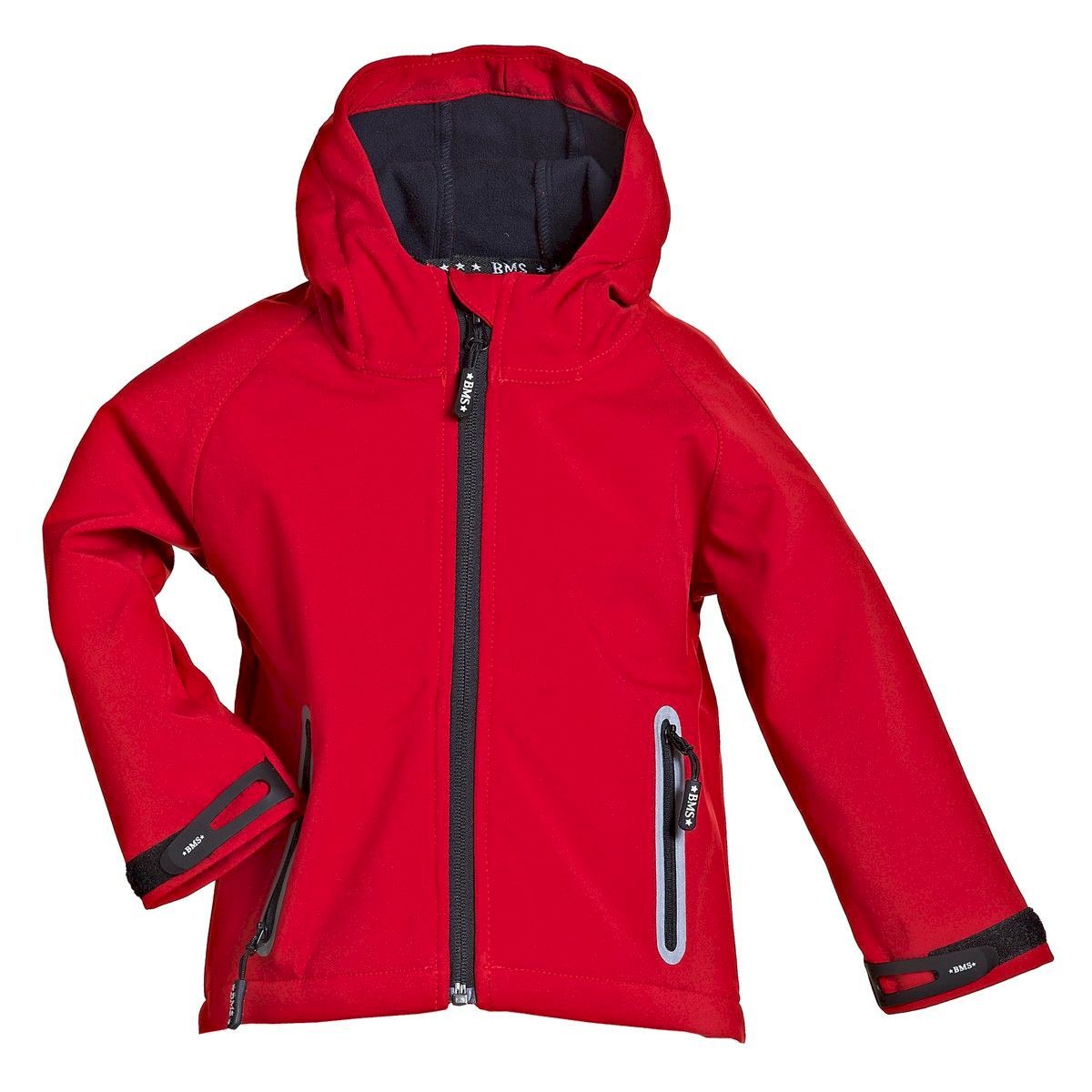 softshelljacke-kinder-947dzx-1.jpg BMS SoftShell Jacke mit Kapuze für Kinder in rot Gr. 92. Tolle Outdoorjacke mit Wärmeisolation durch Fleecefutter. Atmungsaktiv, Wasserfest – Bild 1