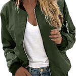 Leichte Sommerjacke Damen, Frühlings Sweatjacke Coat Up Solid Leichte Coat Bomberjacke Kurze Blouson Sommer Reißverschluss Jacke Casual Pilotenjacke Langarm Outwear Zip Herbst Frühling : Amazon.de: Fashion