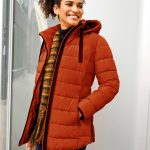 Steppjacke mit elastischer Kontrast Paspelierung in rostrot | heine