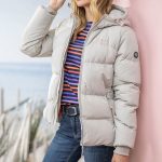 Damen Kapuzen Steppjacke | beige | Damen: 42 | 479530 D 42