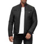 Red Bridge Herren Jacke Steppjacke Winterjacke Kunstleder Marlon Quilted