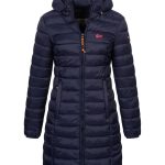 Geographical Norway Steppmantel Winter Jacke Steppjacke Parka Lange Kapuzenjacke Steppmantel Outdoor, Leicht und Warme winterjacke
