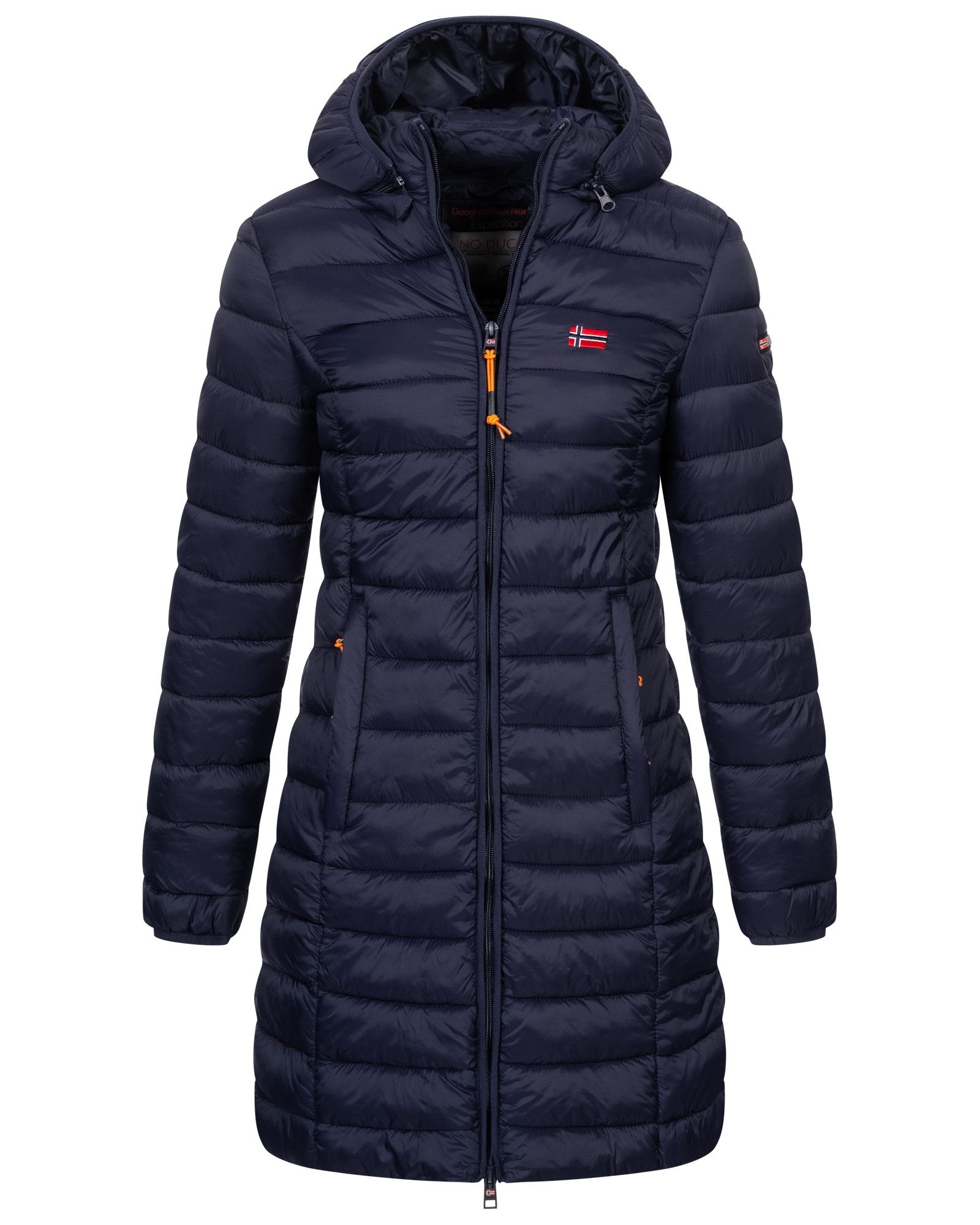 steppmantel-damen-154aok-1.jpg Geographical Norway Steppmantel Winter Jacke Steppjacke Parka Lange Kapuzenjacke Steppmantel Outdoor, Leicht und Warme winterjacke – Bild 1