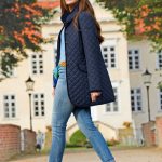 Sommerleichter Steppmantel in Blau