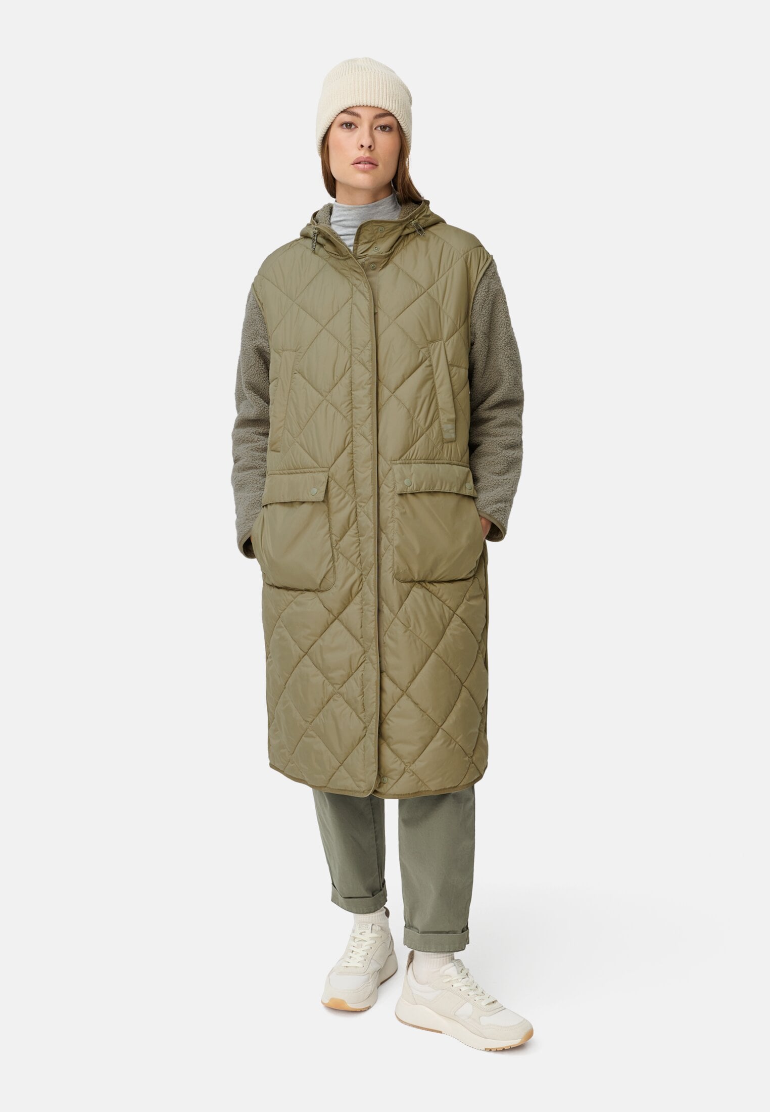 steppmantel-damen-637ain-1.jpg Mantel für Damen in Grün | camel active – Bild 1