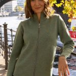 Strickjacke mit Reißverschluss für Damen | mint | Connemara