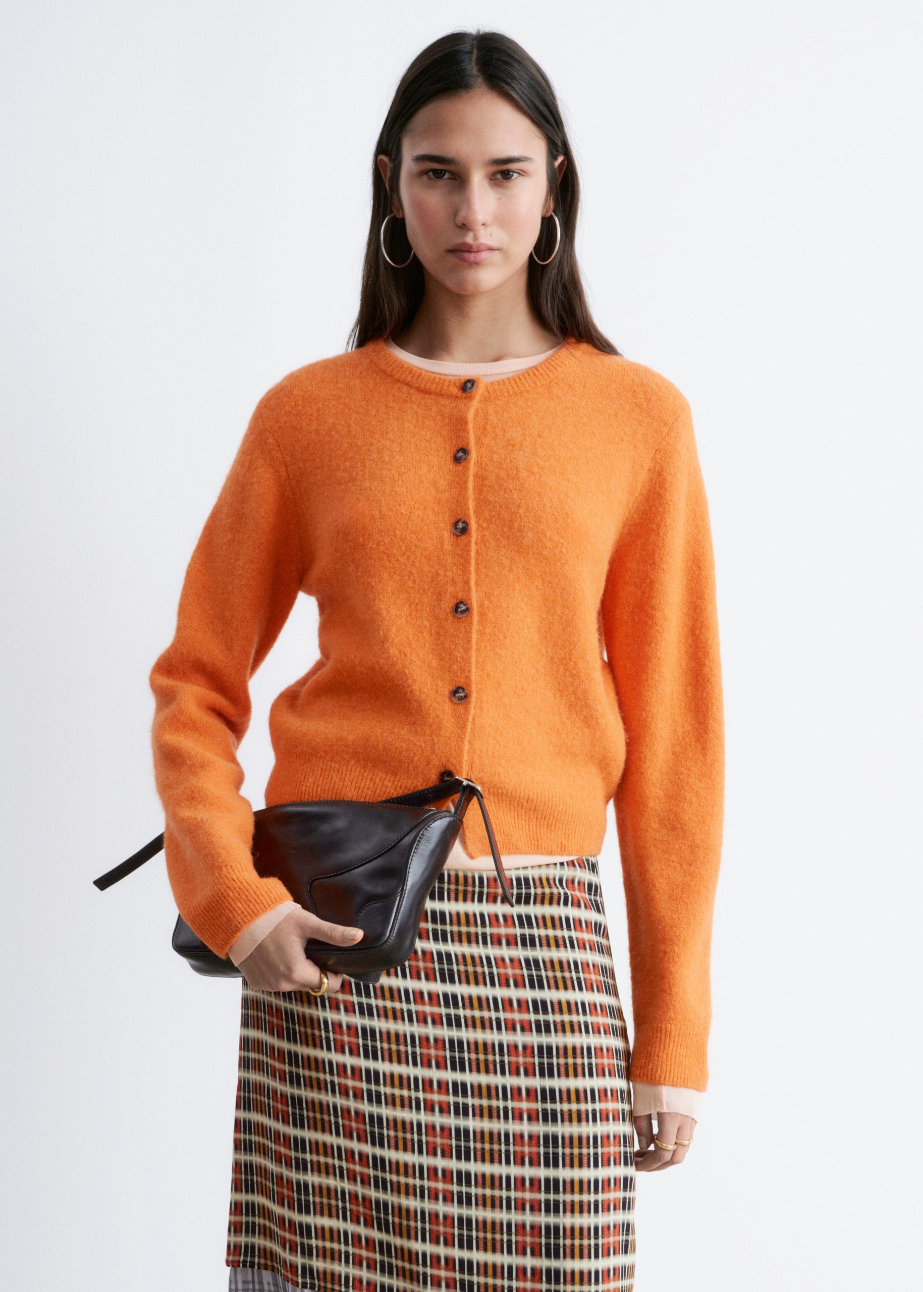 strickjacke-428rgq-1.jpg Strickjacke aus Alpakamischung Orange & Other Stories DE – Bild 1