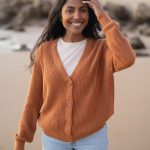 4Seasons Frauen Strickjacke rostbraun