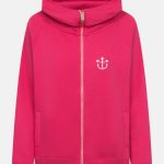 Ankersmile Damen Pink Glo Sweatjacke Zip Hoodie