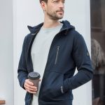 Sweatjacke im Hoodie Look aus Mischgewebe