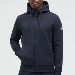 CAMP DAVID & SOCCX | Sweatjacke aus Interlock mit Nylon Kapuze true navy | S