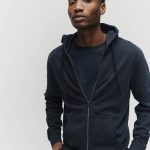 Die Hoodie Sweatjacke Dunkelblau