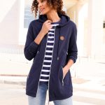Sweatjacke in weich angerauter Qualität in marine | Witt