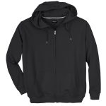 Übergrößen Sweatjacke Herren schwarz Redfield | bigtex