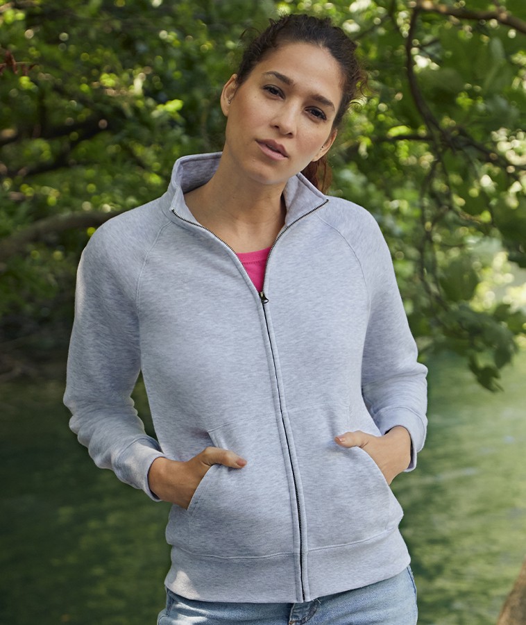 sweatjacke-damen-087lpc-1.jpg Fruit of the Loom Damen Sweatjacke FASHION – Bild 1
