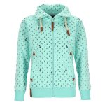Lizzard Sports Damen Sweatjacke mit Anker Allover Print Maritime Jacke mit Stehkragen