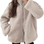 Generisch Teddyjacke Damen Winter Teddyfleece Jacke Warm Doppelschieber Reißverschluss Winterjacke Thermal Teddy Wintermantel Einfarbig Fleecejacke Flauschig Plüschjacke Outdoor Fleecemantel : Amazon.de: Fashion