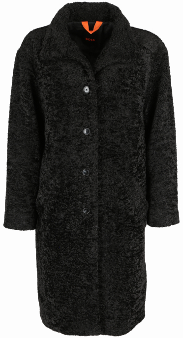 teddy-mantel-damen-731nzv-1.jpg Teddymantel Damen Teddyfell Kurzmantel Damen Jacke Mantel Teddyfell Schwarz Teddy Mantel "C Caylina" – Bild 1