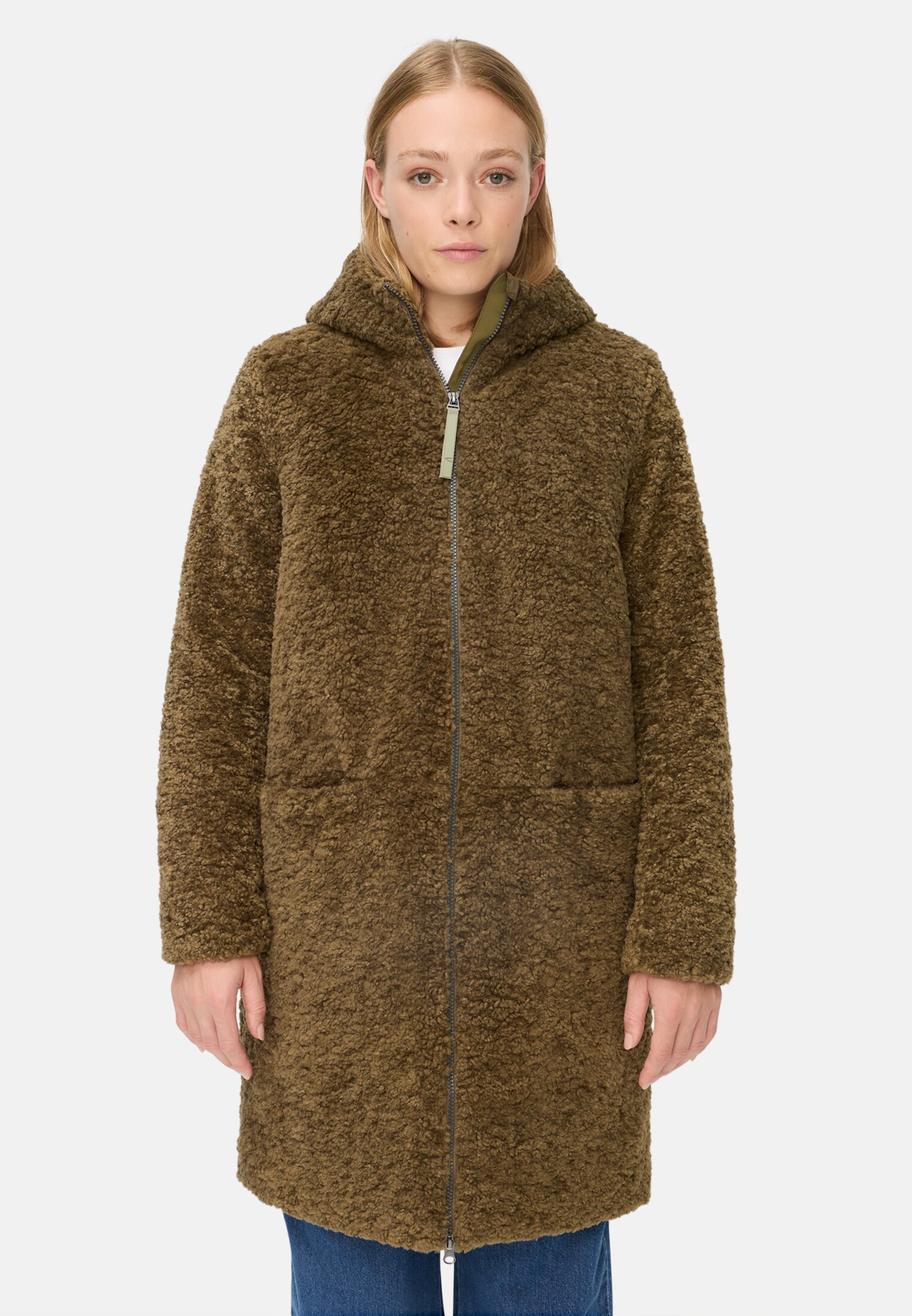 teddy-mantel-damen-856mpk-1.jpg Teddy Mantel für Damen in Braun | camel active – Bild 1