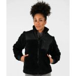 Jacke Damen Sherpa Teddyjacke Black / XS