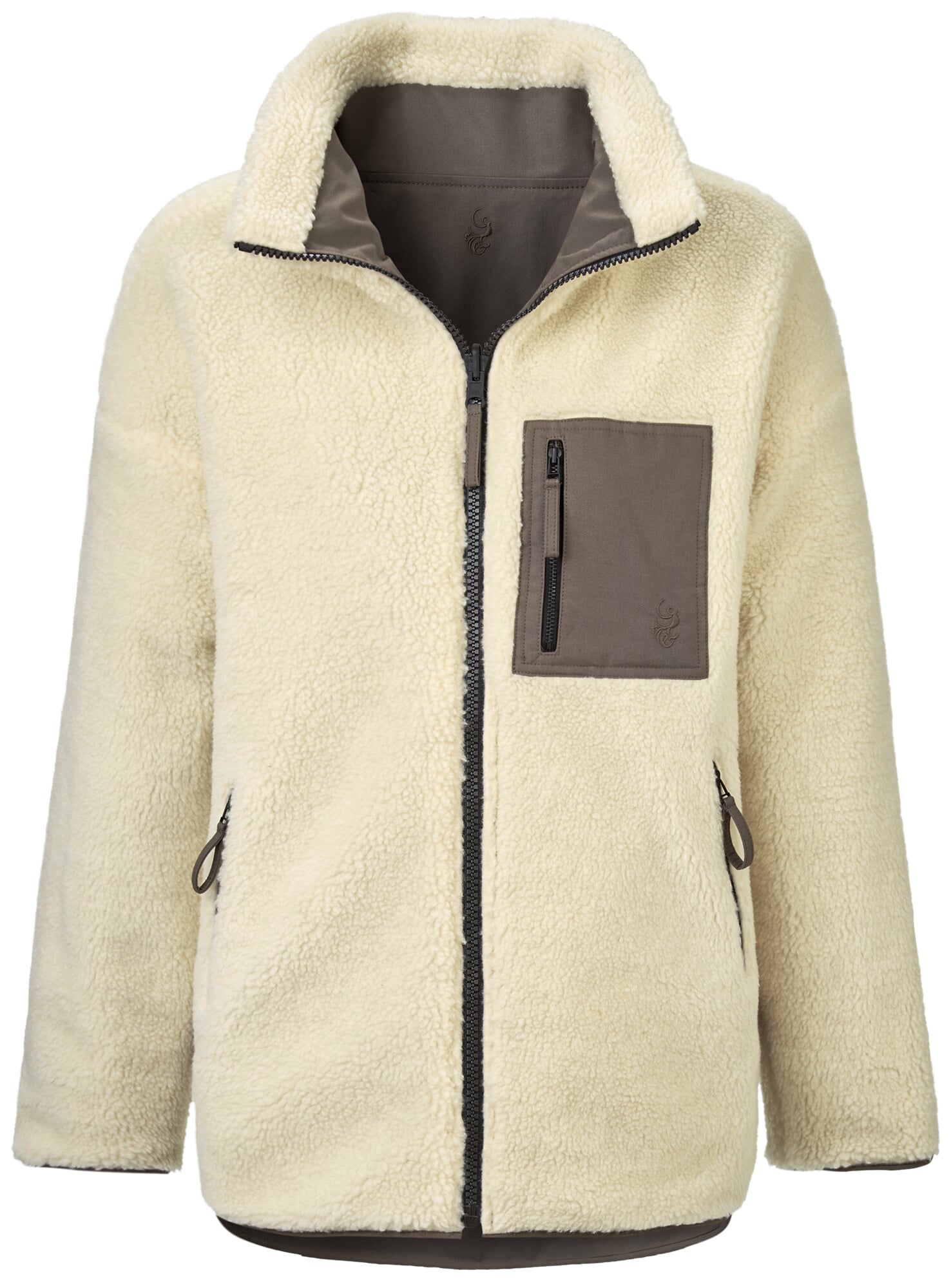 teddyjacke-damen-955wpz-1.jpg Teddy Fleece Jacke Damen Winterjacke Crop Teddyjacke Teddy Fleece Winterjacken Damen Teddy – Bild 1